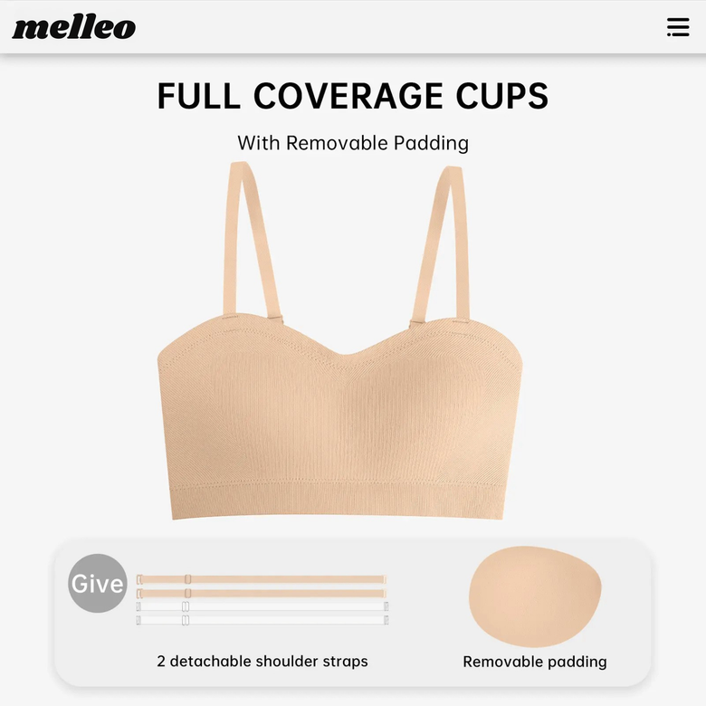 Melleo Tugless™ Bandeau Bra
