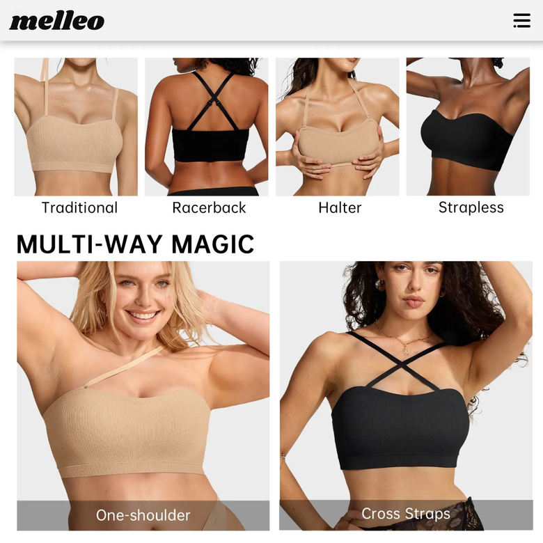 Melleo Tugless™ Bandeau Bra