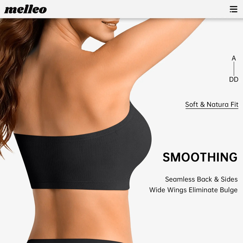 Melleo Tugless™ Bandeau Bra